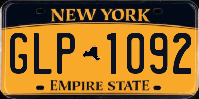 NY license plate GLP1092