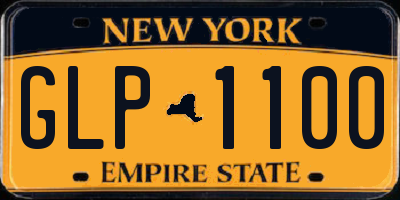 NY license plate GLP1100