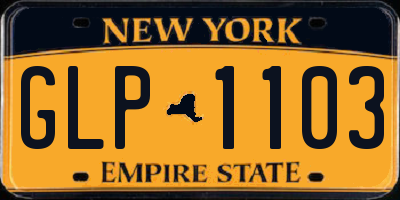 NY license plate GLP1103