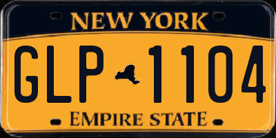 NY license plate GLP1104