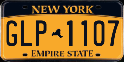 NY license plate GLP1107