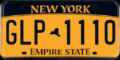 NY license plate GLP1110