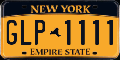 NY license plate GLP1111