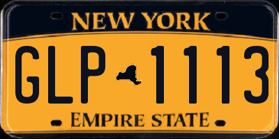 NY license plate GLP1113