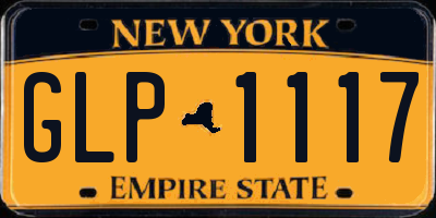 NY license plate GLP1117