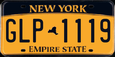 NY license plate GLP1119