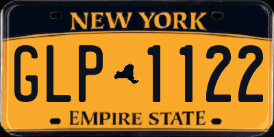 NY license plate GLP1122