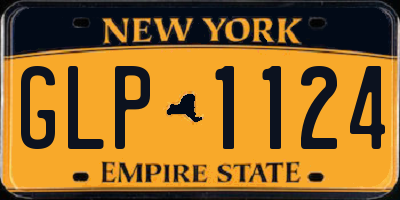 NY license plate GLP1124