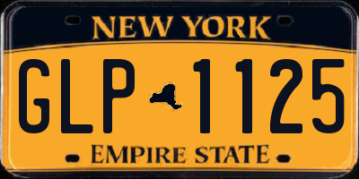 NY license plate GLP1125