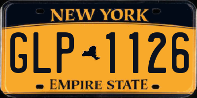 NY license plate GLP1126