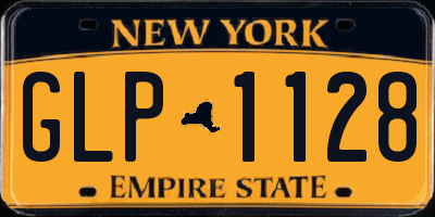 NY license plate GLP1128