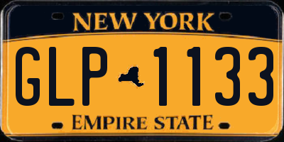 NY license plate GLP1133