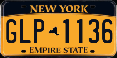 NY license plate GLP1136