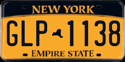 NY license plate GLP1138