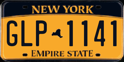 NY license plate GLP1141