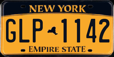 NY license plate GLP1142