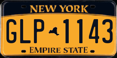 NY license plate GLP1143