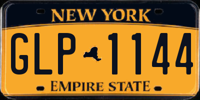 NY license plate GLP1144