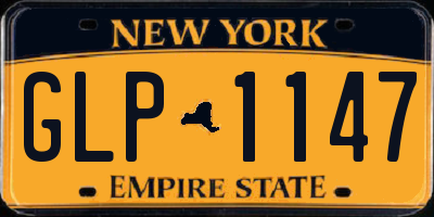 NY license plate GLP1147