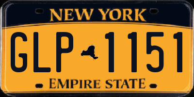NY license plate GLP1151