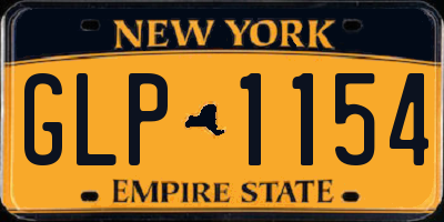 NY license plate GLP1154