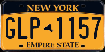 NY license plate GLP1157
