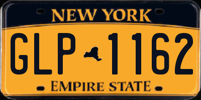 NY license plate GLP1162