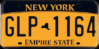 NY license plate GLP1164