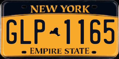NY license plate GLP1165