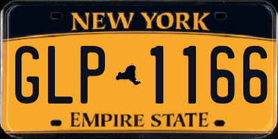 NY license plate GLP1166