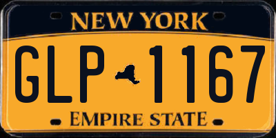 NY license plate GLP1167