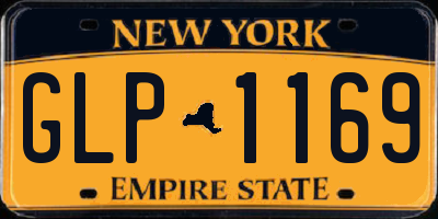 NY license plate GLP1169