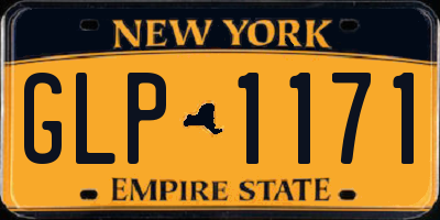 NY license plate GLP1171