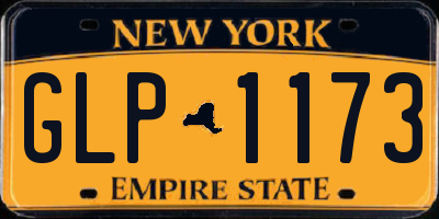 NY license plate GLP1173