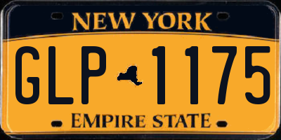 NY license plate GLP1175