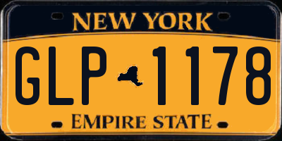 NY license plate GLP1178