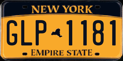 NY license plate GLP1181
