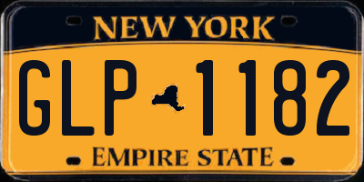 NY license plate GLP1182