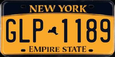 NY license plate GLP1189