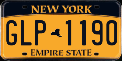 NY license plate GLP1190