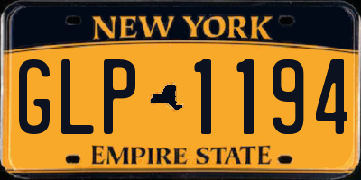 NY license plate GLP1194