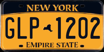 NY license plate GLP1202