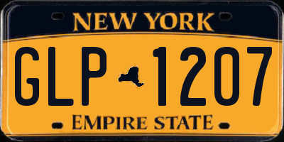 NY license plate GLP1207