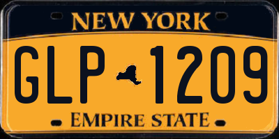 NY license plate GLP1209