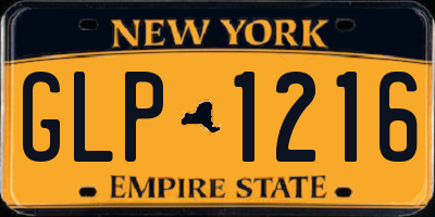 NY license plate GLP1216
