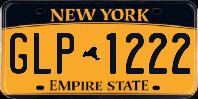 NY license plate GLP1222