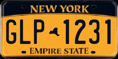 NY license plate GLP1231