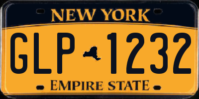 NY license plate GLP1232