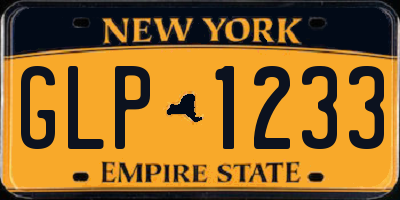 NY license plate GLP1233
