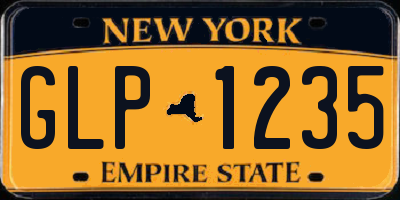 NY license plate GLP1235